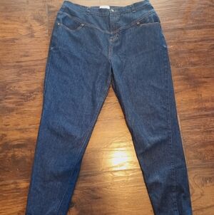 Unique Vintage Dark Denim High Waisted Cigarette Pants Jeans